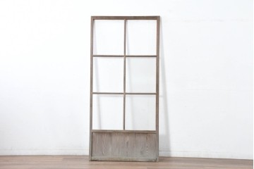 アンティーク建具　昭和初期　ガラス面を大きくとった素朴な引き戸1枚　(R-083482)