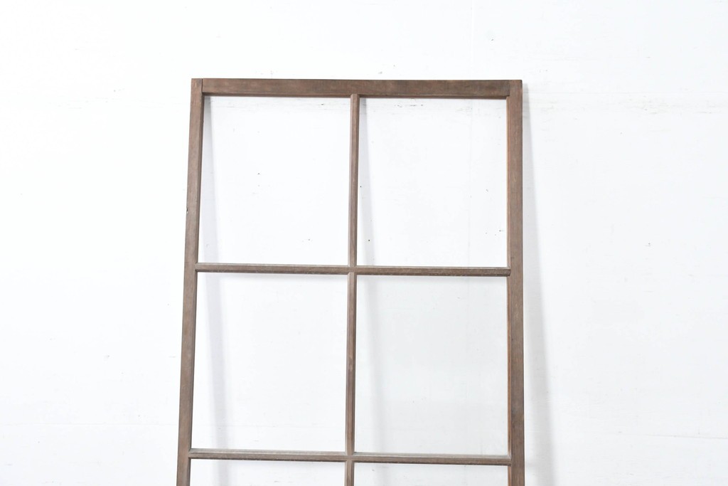 アンティーク建具　昭和初期　ガラス面を大きくとった素朴な引き戸1枚　(R-083482)