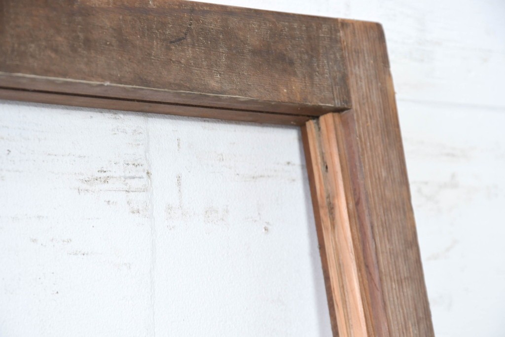 アンティーク建具　昭和初期　ガラス面を大きくとった素朴な引き戸1枚　(R-083482)