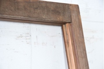 アンティーク建具　昭和初期　ガラス面を大きくとった素朴な引き戸1枚　(R-083482)