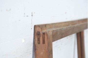 アンティーク建具　昭和初期　ガラス面を大きくとった素朴な引き戸1枚　(R-083482)