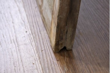 アンティーク建具　昭和初期　ガラス面を大きくとった素朴な引き戸1枚　(R-083482)