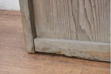 アンティーク建具　昭和初期　ガラス面を大きくとった素朴な引き戸1枚　(R-083482)