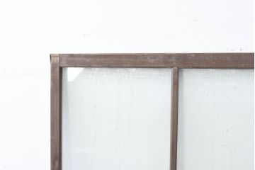 アンティーク建具　使い込まれた風合いが味わい深いガラス戸2枚セット(引き戸)(R-083483)