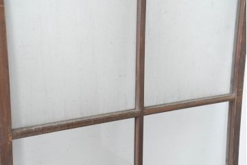 アンティーク建具　使い込まれた風合いが味わい深いガラス戸2枚セット(引き戸)(R-083483)