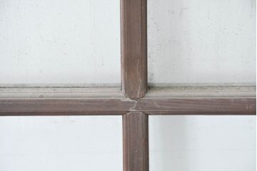 アンティーク建具　使い込まれた風合いが味わい深いガラス戸2枚セット(引き戸)(R-083483)