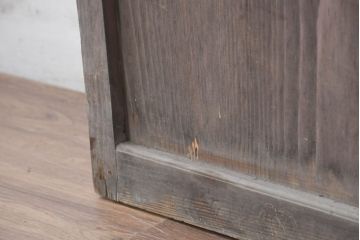 アンティーク建具　使い込まれた風合いが味わい深いガラス戸2枚セット(引き戸)(R-083483)