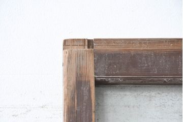 アンティーク建具　使い込まれた風合いが味わい深いガラス戸2枚セット(引き戸)(R-083483)
