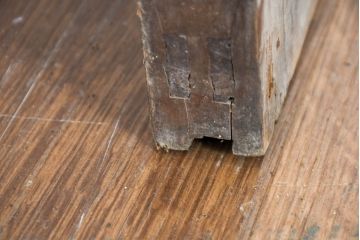 アンティーク建具　使い込まれた風合いが味わい深いガラス戸2枚セット(引き戸)(R-083483)