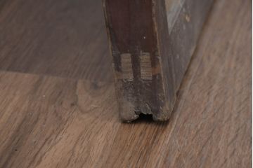 アンティーク建具　古民家風　風情ある格子デザインのガラス戸2枚セット(引き戸、ガラス戸)(R-083484)