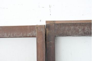 アンティーク建具　味わい深い風合いが懐かしさを感じるガラス戸3枚セット(引き戸)(R-083485)