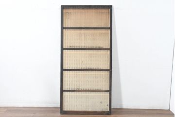 アンティーク建具　シンプルでありながらも奥ゆかしい日本の美を感じさせる格子戸1枚(引き戸、障子戸)(リペア時障子は張りません)(R-083489)