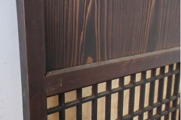 アンティーク建具　和の情緒あふれる障子帯戸1枚(引き戸、板戸、格子帯戸、障子戸)(R-083490)