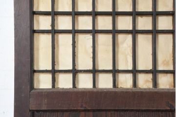 アンティーク建具　和の情緒あふれる障子帯戸1枚(引き戸、板戸、格子帯戸、障子戸)(R-083490)