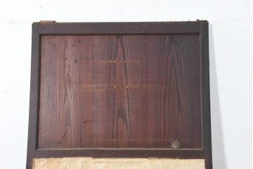 アンティーク建具　和の情緒あふれる障子帯戸1枚(引き戸、板戸、格子帯戸、障子戸)(R-083490)