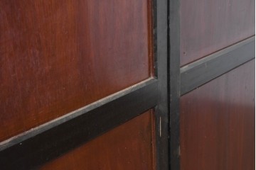 アンティーク建具　明治大正期　重厚な木枠の板戸4枚セット　(R-083492)