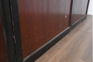 アンティーク建具　明治大正期　重厚な木枠の板戸4枚セット　(R-083492)