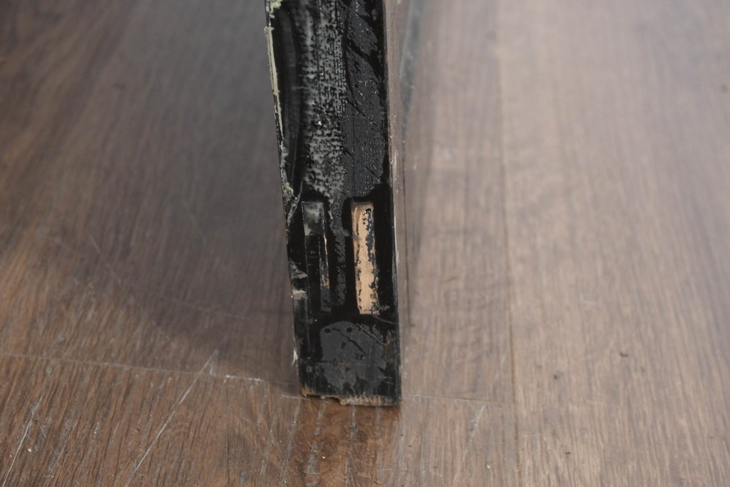 アンティーク建具　明治大正期　重厚な木枠の板戸4枚セット　(R-083492)