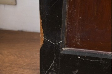 アンティーク建具　明治大正期　重厚な木枠の板戸4枚セット　(R-083492)