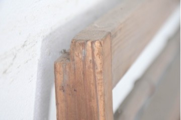 ヴィンテージ建具　昭和中期　涼し気な格子組みの夏戸2枚セット　(R-083493)