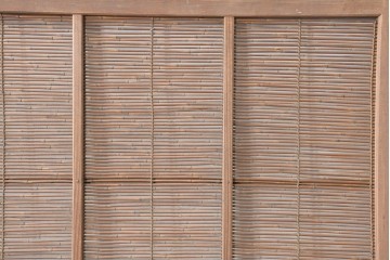 ヴィンテージ建具　昭和中期　涼し気な格子組みの夏戸2枚セット　(R-083493)