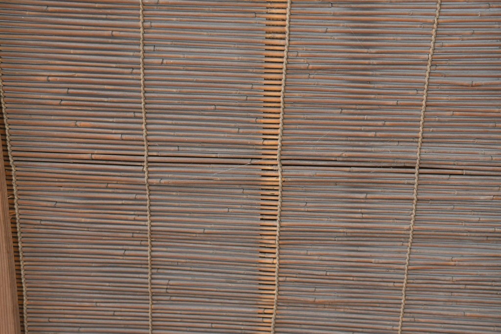 ヴィンテージ建具　昭和中期　涼し気な格子組みの夏戸2枚セット　(R-083493)