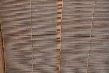 ヴィンテージ建具　昭和中期　涼し気な格子組みの夏戸2枚セット　(R-083493)