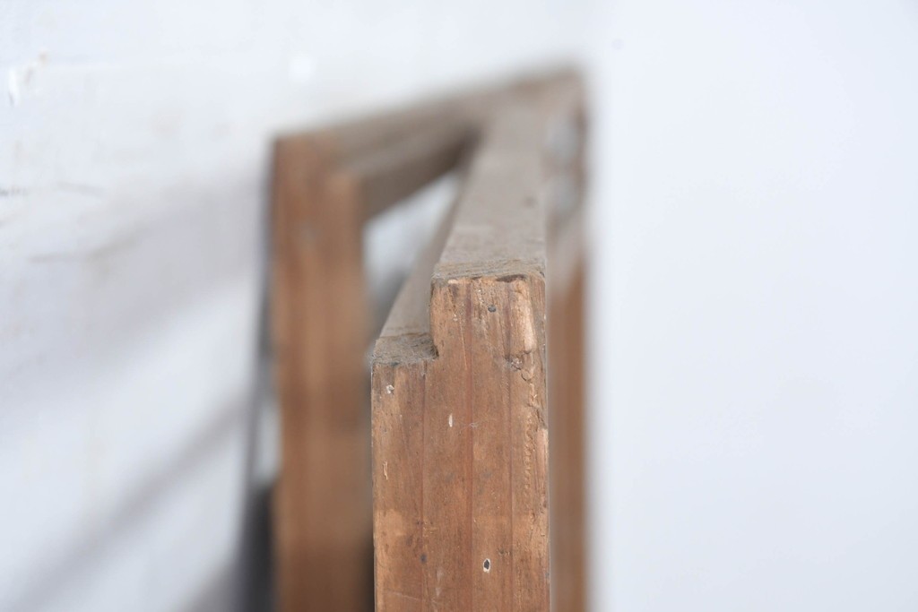 ヴィンテージ建具　昭和中期　涼し気な格子組みの夏戸3枚セット　(R-083495)