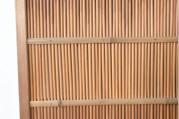 アンティーク建具　風と光を取り入れる伝統の知恵夏戸2枚セット(引き戸、簾戸、簀戸、葭戸、すど、夏障子)(R-083497)