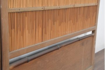 アンティーク建具　風と光を取り入れる伝統の知恵夏戸2枚セット(引き戸、簾戸、簀戸、葭戸、すど、夏障子)(R-083497)
