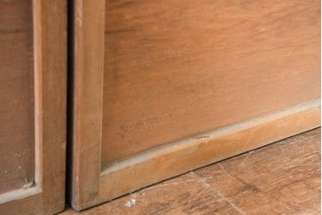 アンティーク建具　風と光を取り入れる伝統の知恵夏戸2枚セット(引き戸、簾戸、簀戸、葭戸、すど、夏障子)(R-083497)