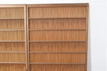 アンティーク建具　風と光を取り入れる伝統の知恵夏戸2枚セット(引き戸、簾戸、簀戸、葭戸、すど、夏障子)(R-083497)