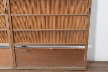アンティーク建具　風と光を取り入れる伝統の知恵夏戸2枚セット(引き戸、簾戸、簀戸、葭戸、すど、夏障子)(R-083497)