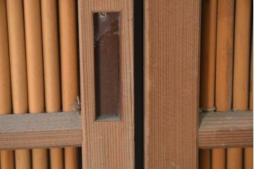 アンティーク建具　風と光を取り入れる伝統の知恵夏戸2枚セット(引き戸、簾戸、簀戸、葭戸、すど、夏障子)(R-083497)