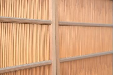 アンティーク建具　風と光を取り入れる伝統の知恵夏戸2枚セット(引き戸、簾戸、簀戸、葭戸、すど、夏障子)(R-083497)
