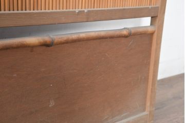 アンティーク建具　風と光を取り入れる伝統の知恵夏戸2枚セット(引き戸、簾戸、簀戸、葭戸、すど、夏障子)(R-083497)