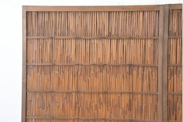 アンティーク建具　涼を呼び込む風情ある夏戸2枚セット(引き戸、簾戸、簀戸、葭戸、すど、夏障子)(R-083498)