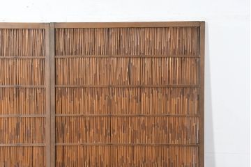 アンティーク建具　涼を呼び込む風情ある夏戸2枚セット(引き戸、簾戸、簀戸、葭戸、すど、夏障子)(R-083498)