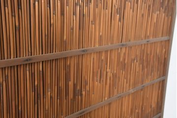 アンティーク建具　涼を呼び込む風情ある夏戸2枚セット(引き戸、簾戸、簀戸、葭戸、すど、夏障子)(R-083498)