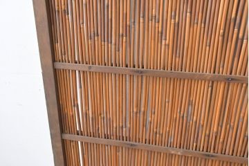 アンティーク建具　涼を呼び込む風情ある夏戸2枚セット(引き戸、簾戸、簀戸、葭戸、すど、夏障子)(R-083498)