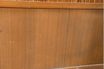 アンティーク建具　涼を呼び込む風情ある夏戸2枚セット(引き戸、簾戸、簀戸、葭戸、すど、夏障子)(R-083498)