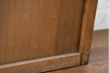 アンティーク建具　涼を呼び込む風情ある夏戸2枚セット(引き戸、簾戸、簀戸、葭戸、すど、夏障子)(R-083498)