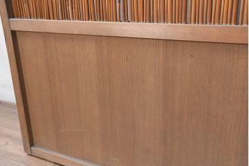 アンティーク建具　涼を呼び込む風情ある夏戸2枚セット(引き戸、簾戸、簀戸、葭戸、すど、夏障子)(R-083498)