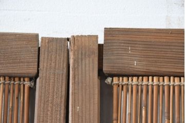アンティーク建具　涼しげな和の空間を演出する夏戸4枚セット(引き戸、簾戸、簀戸、葭戸、すど、夏障子)(R-083499)