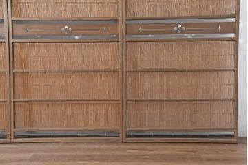 アンティーク建具　涼しげな和の空間を演出する夏戸4枚セット(引き戸、簾戸、簀戸、葭戸、すど、夏障子)(R-083499)