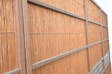 アンティーク建具　涼しげな和の空間を演出する夏戸4枚セット(引き戸、簾戸、簀戸、葭戸、すど、夏障子)(R-083499)