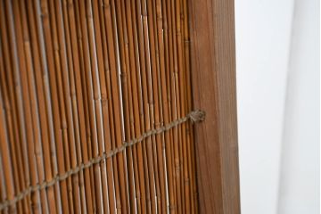 アンティーク建具　涼しげな和の空間を演出する夏戸4枚セット(引き戸、簾戸、簀戸、葭戸、すど、夏障子)(R-083499)