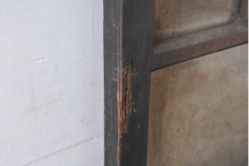 アンティーク建具　大正ロマン　大小のガラスが織りなす表情豊かなデザインのガラス扉1枚(ガラスドア、ガラス戸)(R-083500)