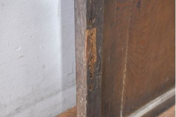 アンティーク建具　大正ロマン　大小のガラスが織りなす表情豊かなデザインのガラス扉1枚(ガラスドア、ガラス戸)(R-083500)
