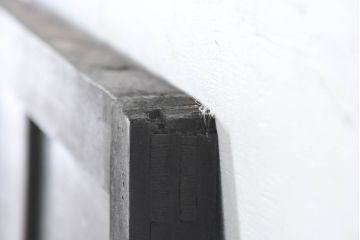 アンティーク建具　大正ロマン　大小のガラスが織りなす表情豊かなデザインのガラス扉1枚(ガラスドア、ガラス戸)(R-083500)